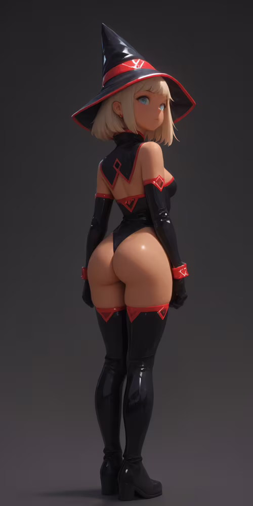 Una ilustración digital completa de una joven bruja de estilo anime, con cabello... Asus ROG Phone