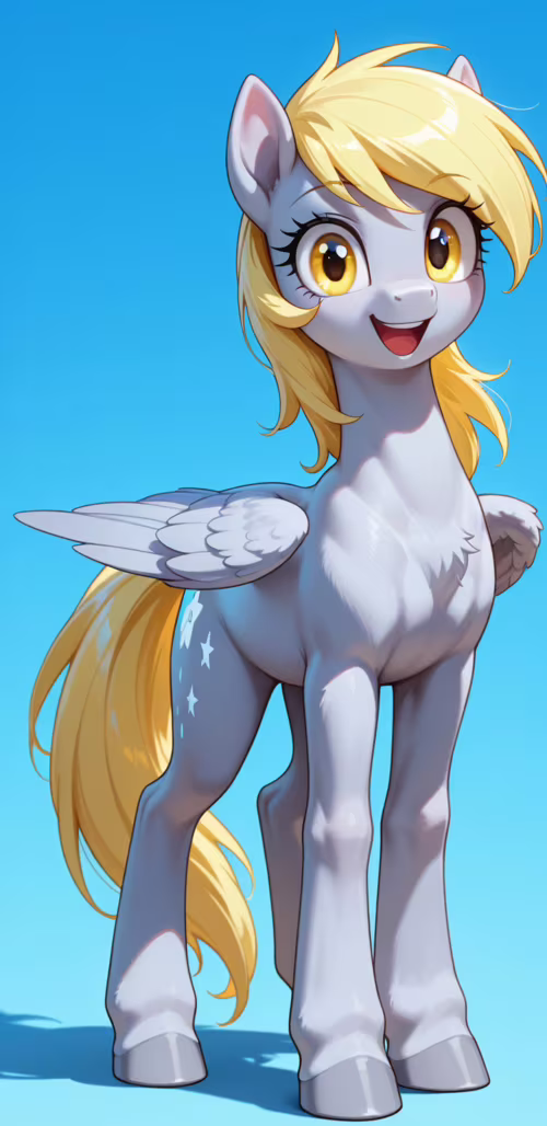 Ilustración digital de cuerpo entero del personaje Derpy Hooves, de la serie My Little... Samsung Galaxy A6