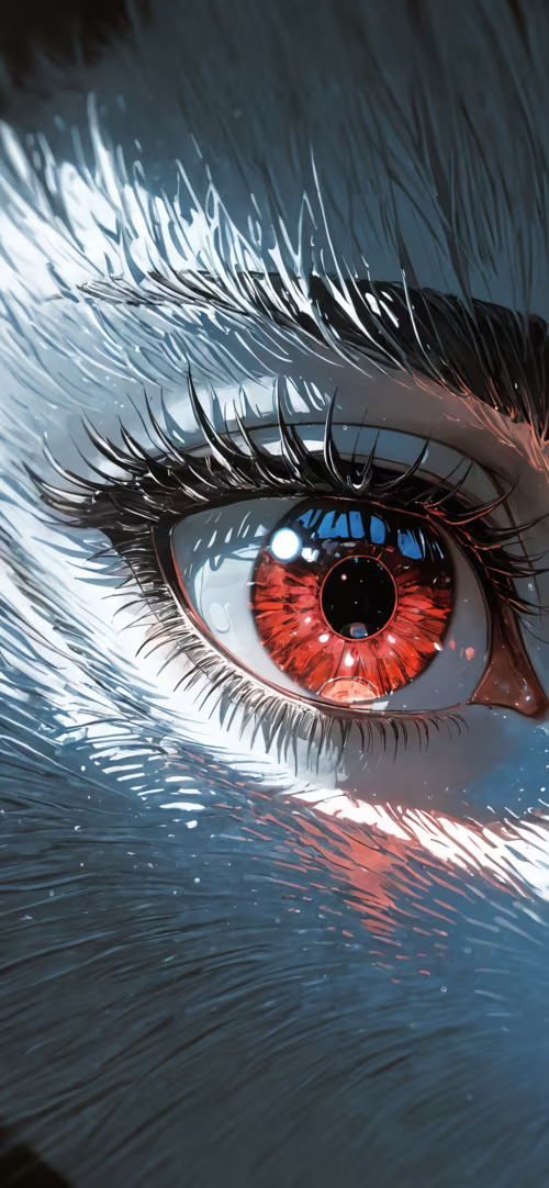 Una pintura digital de primer plano que representa un zorro estilizado de color blanco... Apple iPhone 11 Pro Max