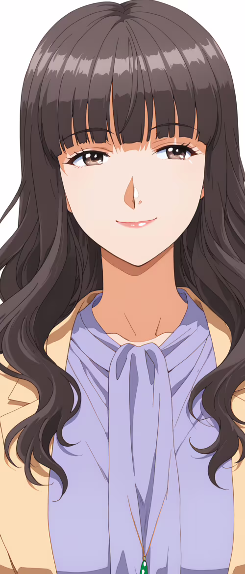 Un retrato de la parte superior del cuerpo de Shihoko Fujimiya, de la serie *More... Sony Xperia 10 Plus