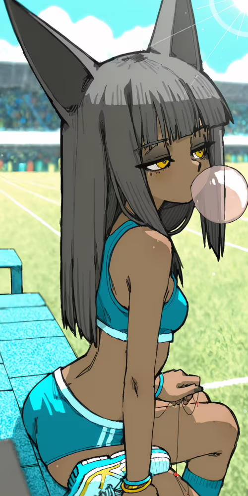 Una ilustración de Ankha, de Animal Crossing, representada como una joven humana... Asus ROG Phone