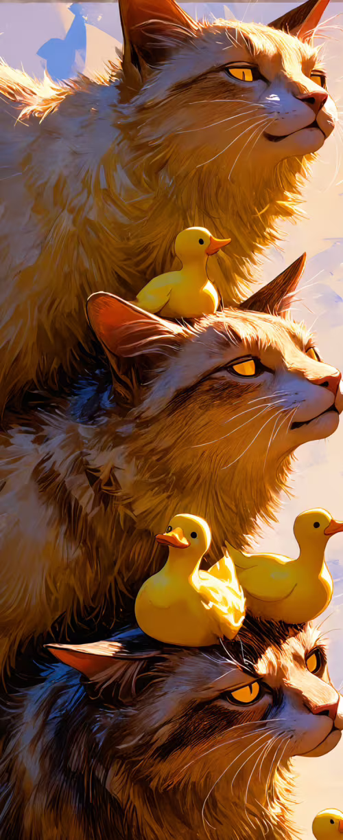 Una ilustración detallada y de estilo pictórico que muestra el rostro de un gato... Samsung Galaxy Z Flip3 5G