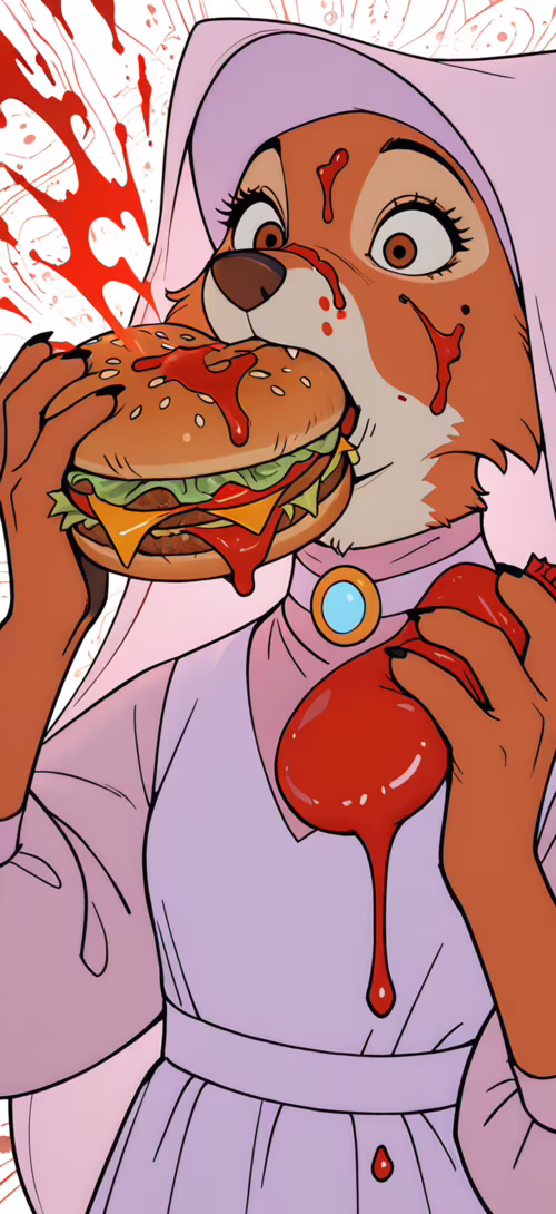 Una ilustración de Maid Marian, la zorra de la película Robin Hood de Disney, con... Motorola G7 Power