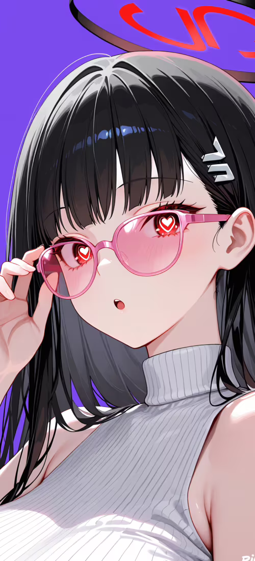 Una chica de anime con el pelo largo y negro, identificada como Rio Tsukatsuki, de... OnePlus 8 Pro