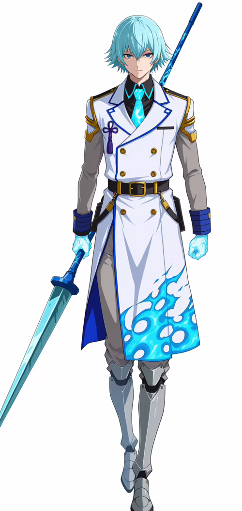 Ilustración de cuerpo entero de Sei, de BlazBlue Alternative: Dark War, un joven... Nokia 5 dot 1 Plus