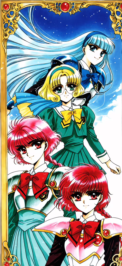 Ilustración de cuerpo entero de Hikaru Shidou, Umi Ryuuzaki y Fuu Hououji, personajes... Apple iPhone 11 Pro Max