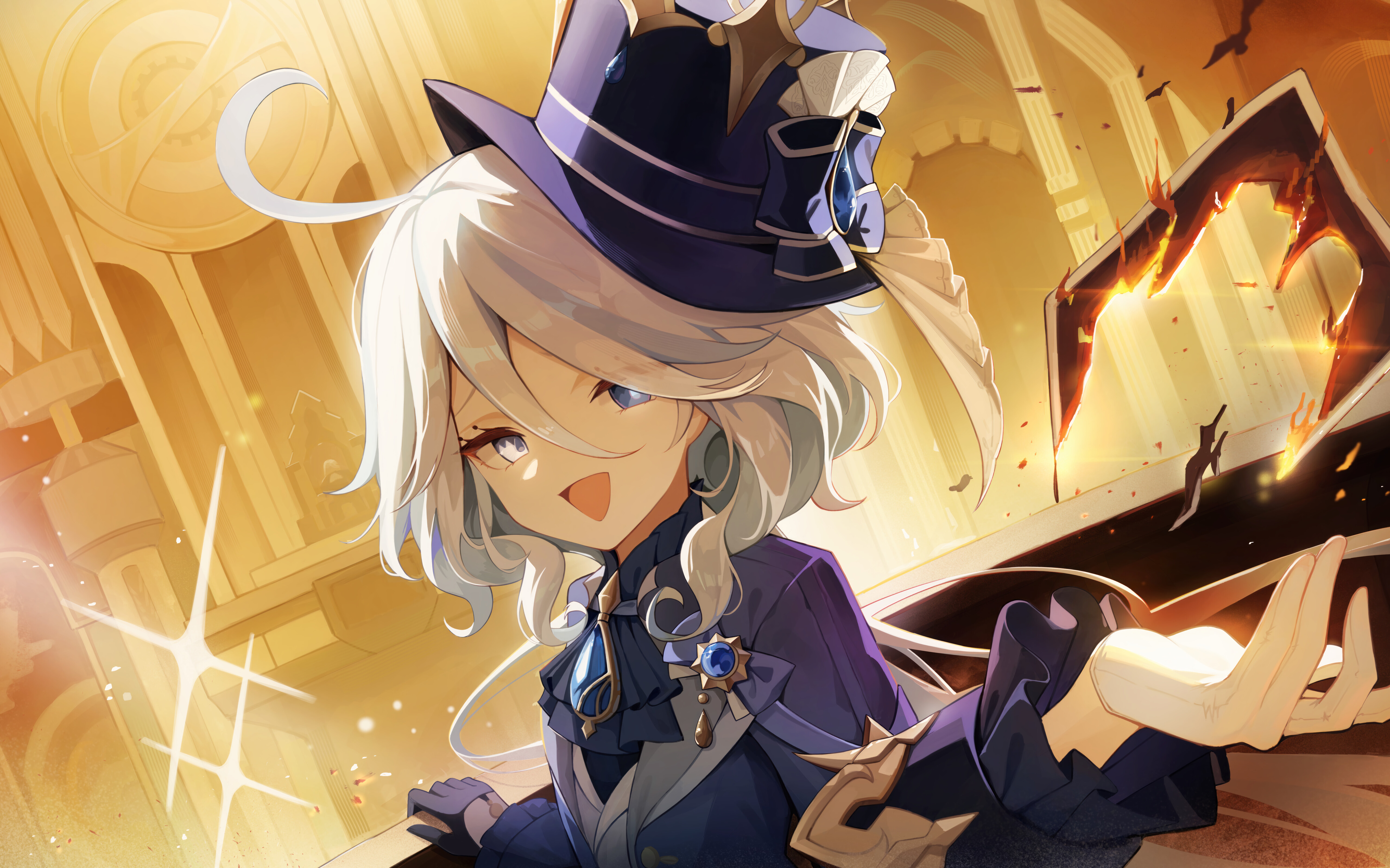 Un hermoso retrato de Furina, de Genshin Impact.