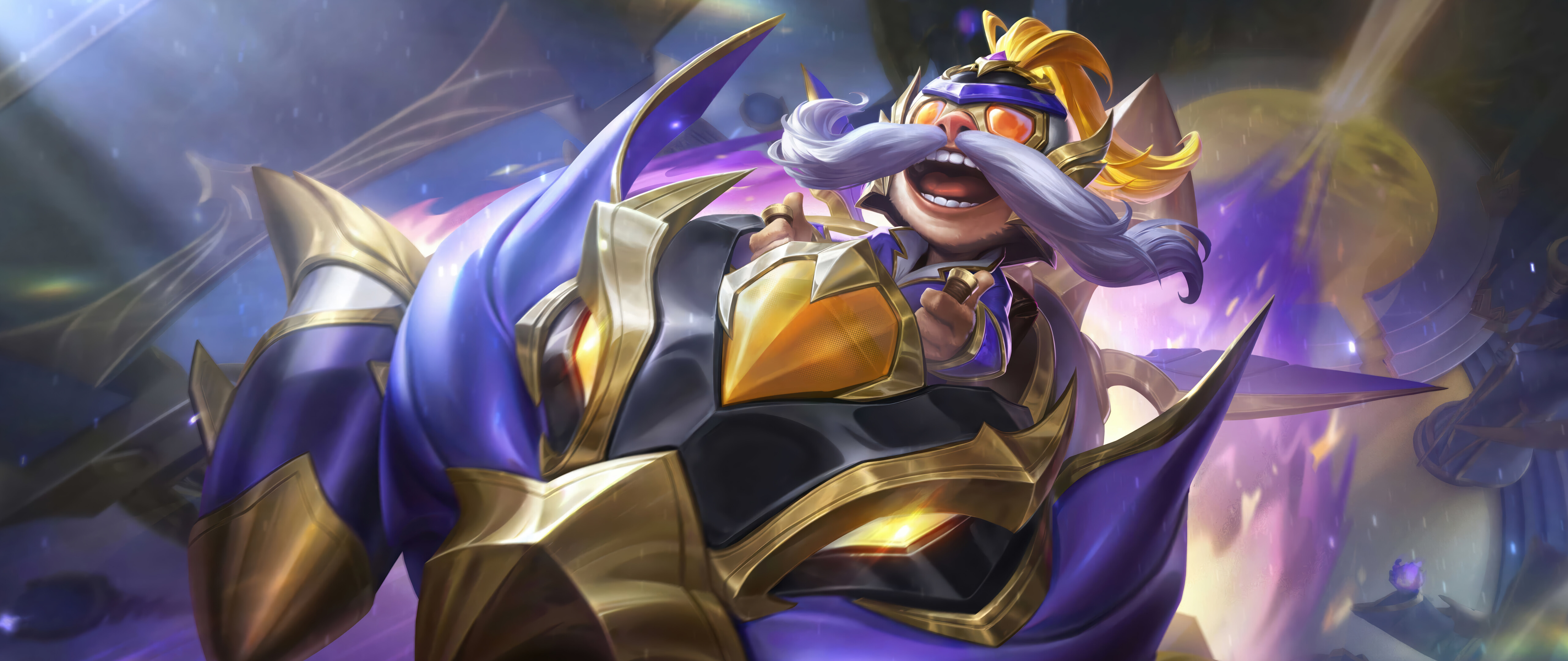 Corki, el piloto yordle de League of Legends, en un retrato detallado del personaje.