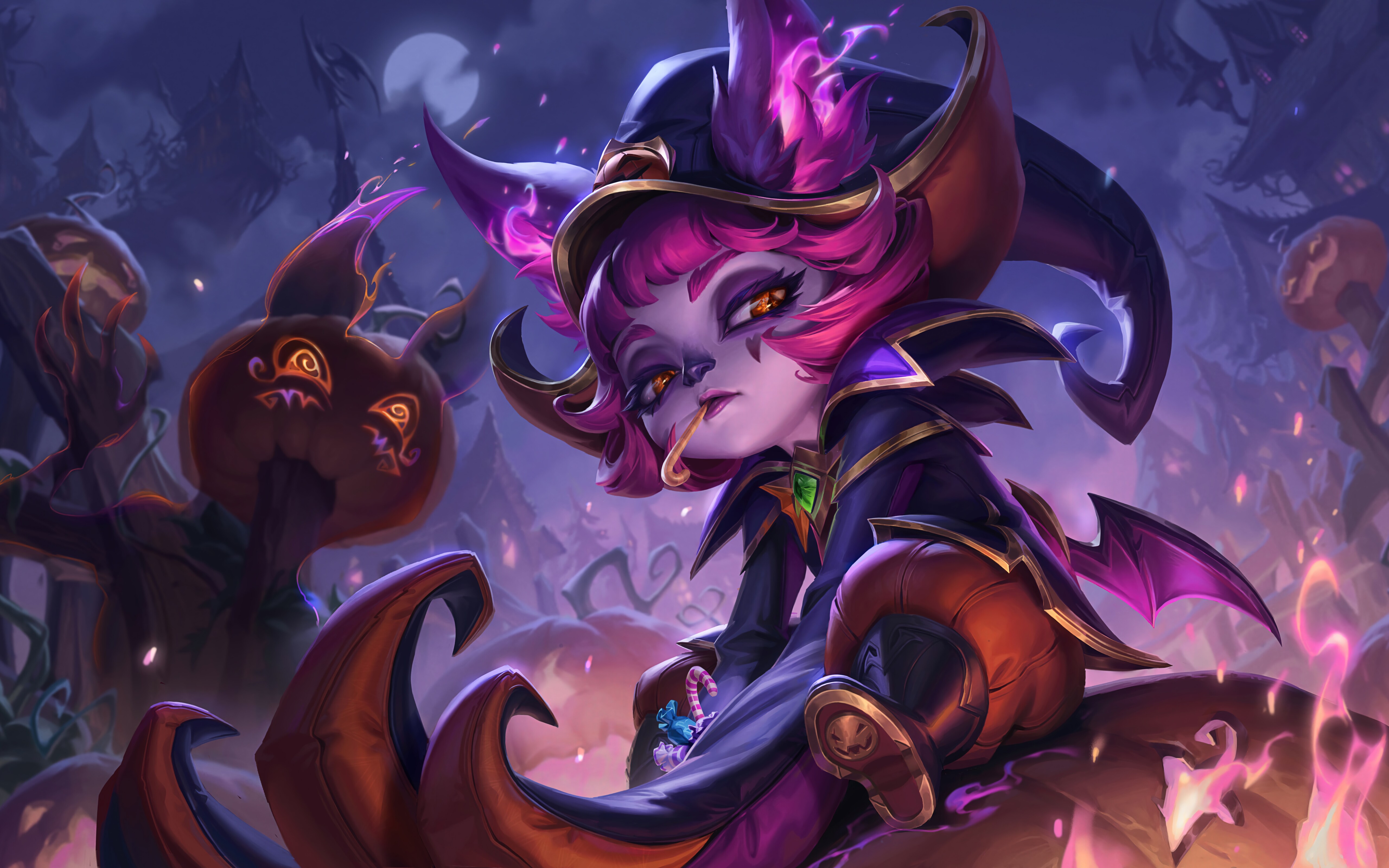 Vex, la hechicera de las sombras de League of Legends, con su estética oscura y melancólica característica.
