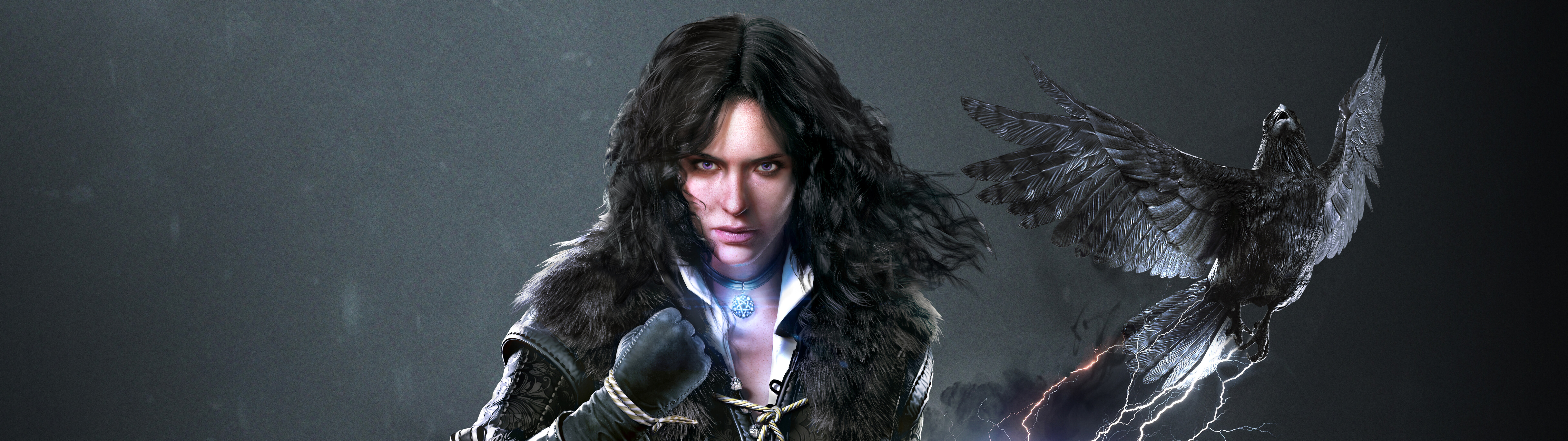 Un retrato detallado de la hechicera Yennefer de Vengerberg, de The Witcher 3: Wild Hunt.