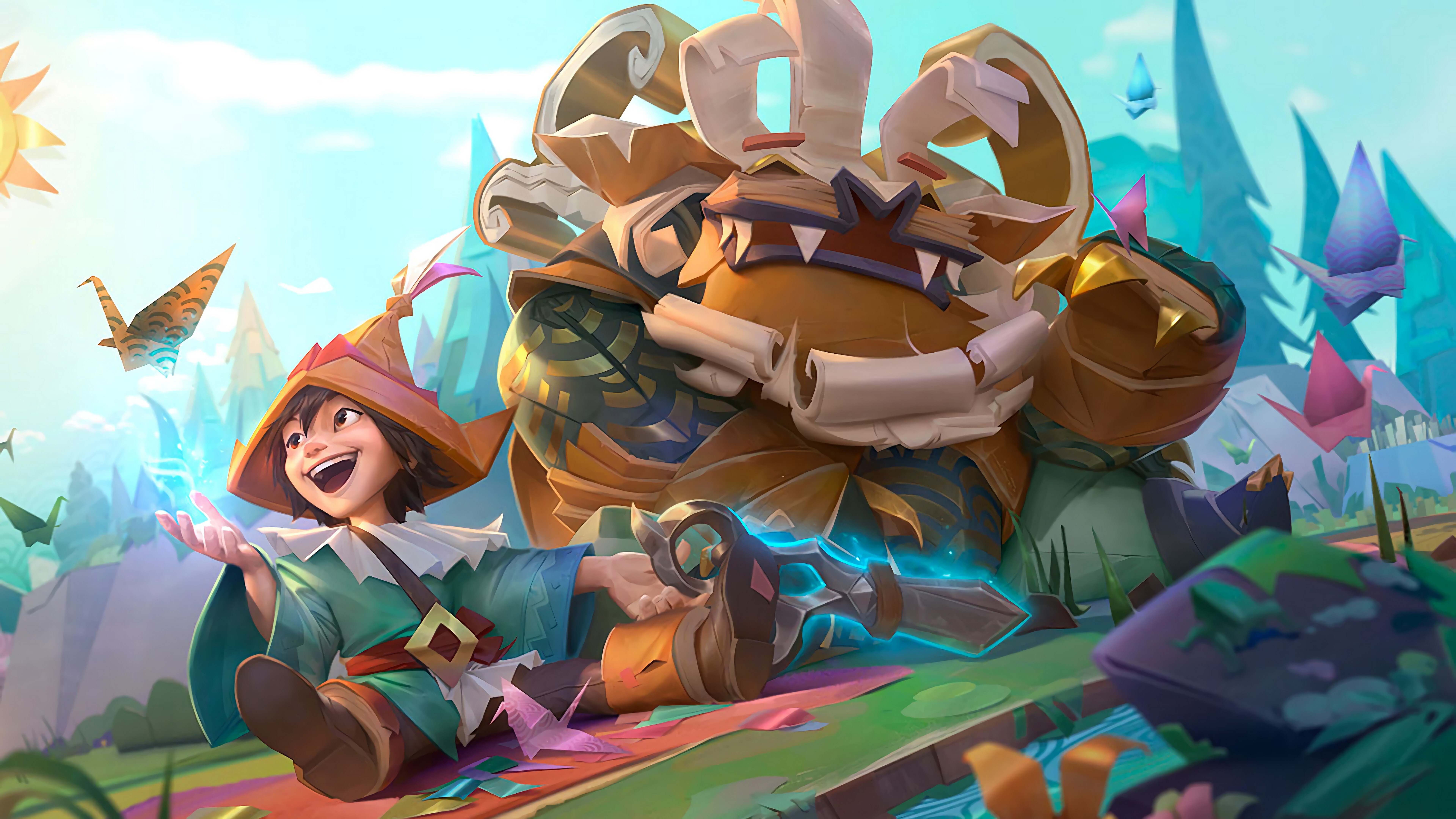 Nunu y Willump, el yeti de League of Legends, en un entorno nevado.