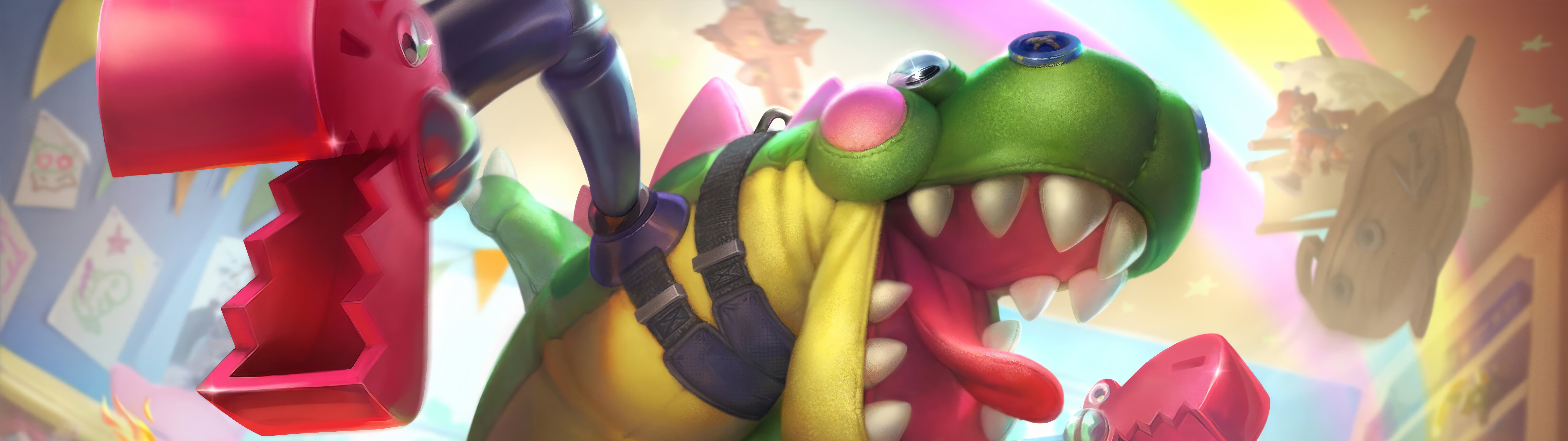 Cho’gath, una criatura demoníaca enorme e imponente de League of Legends, con rasgos oscuros inspirados en el Vacío.