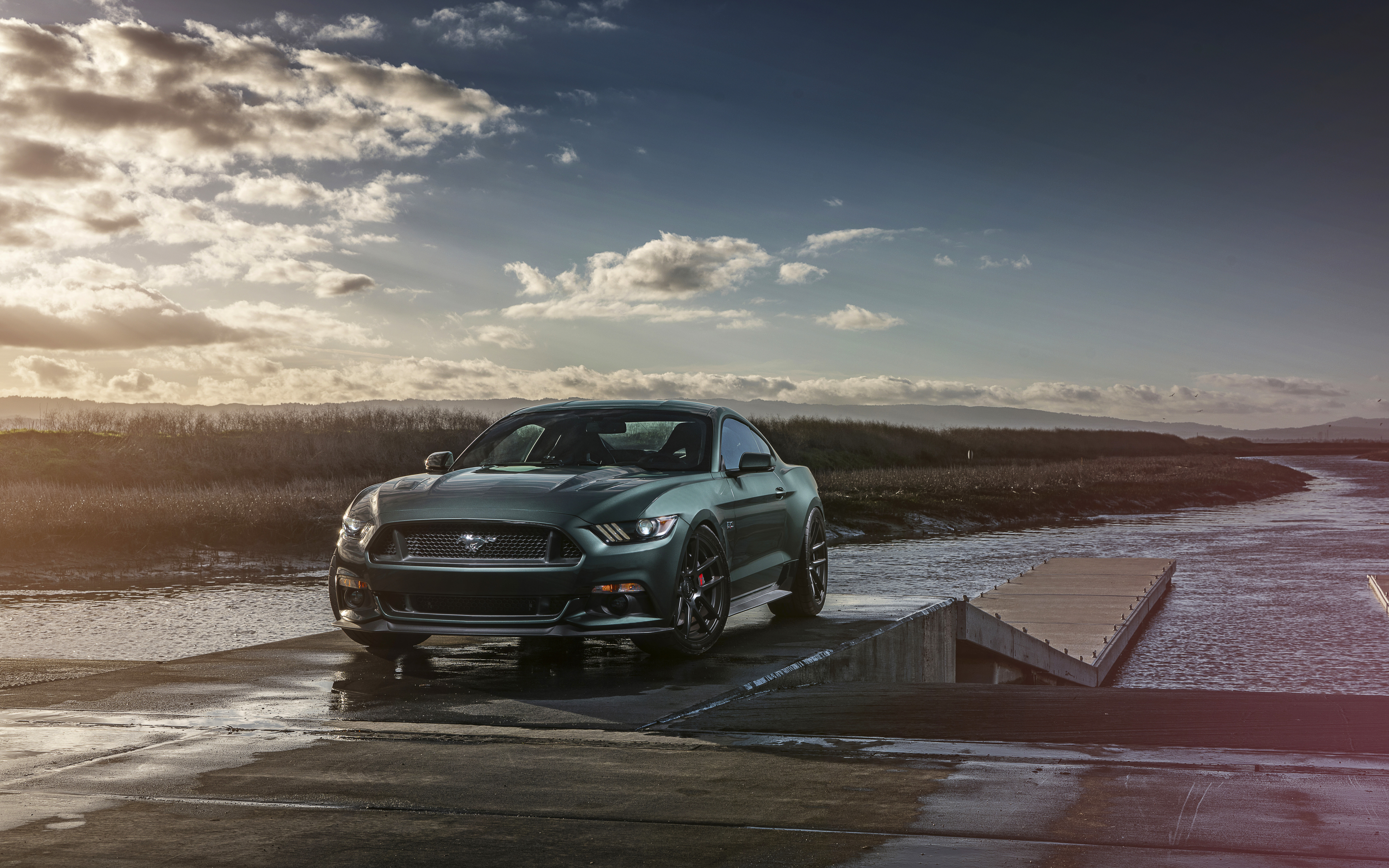 Un potente y elegante Ford Mustang GT, un coche deportivo que exhibe su diseño automotriz clásico.